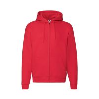 Толстовка мужская "PREMIUM HOODED SWEAT JACKET", красный_S, 70% х/б, 30% п/э, 280 г/м2