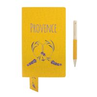 PROVENCE, ручка шариковая, хром/желтый, металл, PU