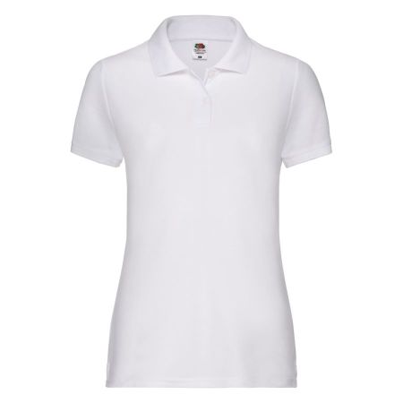 Поло "Lady-Fit 65/35 Polo", белый_М, 65% п/э, 35% х/б, 170 г/м2