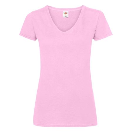 Футболка "Lady-Fit V-Neck T", светло-розовый_XL, 95% х/б, 5% эластан, 210 г/м2