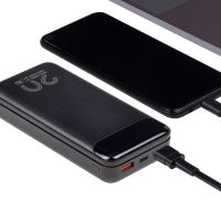 RIVACASE VA2580 (20 000mAh), QC/PD 20W внешний аккумулятор с дисплеем, черный /24