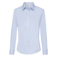 Рубашка "Lady-Fit Long Sleeve Oxford Shirt", светло-голубой_S, 70% х/б, 30% п/э, 135 г/м2