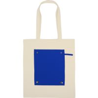 Складная хлопковая сумка для шопинга Gross с карманом, синий