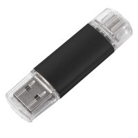 USB flash-карта ASSORTI OTG Type-C (8Гб), черная, 6,3х1,7х0,8 см, металл