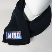 Шарф вязаный  двойной "WIND SCARF"_темно-синий,100% акрил