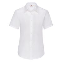 Рубашка "Lady-Fit Short Sleeve Oxford Shirt", белый_XS, 70% х/б, 30% п/э, 130 г/м2