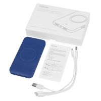 Портативное беспроводное зарядное устройство Impulse, 4000 mAh, синий