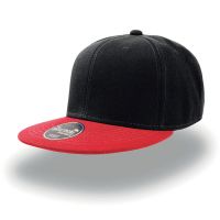 Бейсболка "SNAP BACK", 6 клиньев, пластик. застежка, черный с красным, 100% п/э,100% х/б, 400 гр/м2