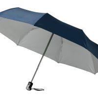 Зонт Alex трехсекционный автоматический 21,5, синий