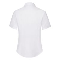 Рубашка "Lady-Fit Short Sleeve Oxford Shirt", белый_XS, 70% х/б, 30% п/э, 130 г/м2