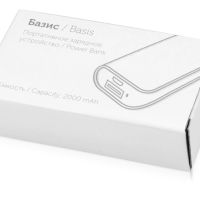 Портативное зарядное устройство (power bank) Basis, 2000 mAh, желтый