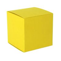 Коробка подарочная CUBE, 9*9*9 см, желтый