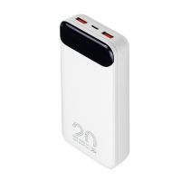 RIVACASE VA2580 (20 000mAh), QC/PD 20W внешний аккумулятор с дисплеем, белый /24