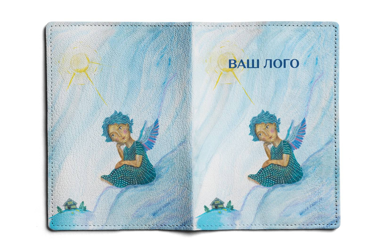 Обложка для паспорта &quot;Задумчивый ангел&quot;