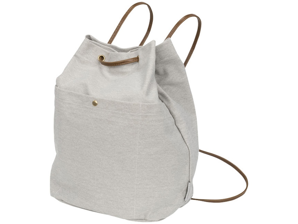 Рюкзак со шнурками Harper из хлопчатобумажной парусины, серый