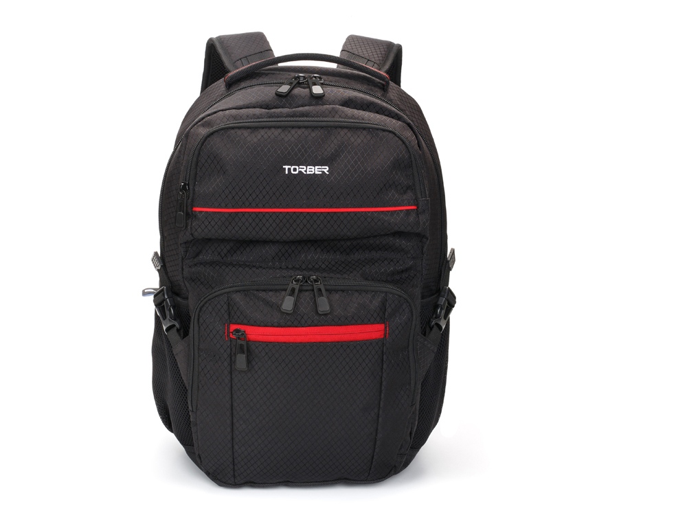 Рюкзак TORBER XPLOR с отделением для ноутбука 15, черный, полиэстер, 49 х 34,5 х 18,5 см