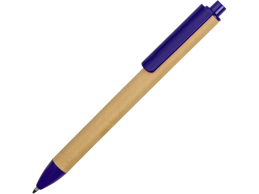 Ручка картонная пластиковая шариковая Эко 2.0, синий
