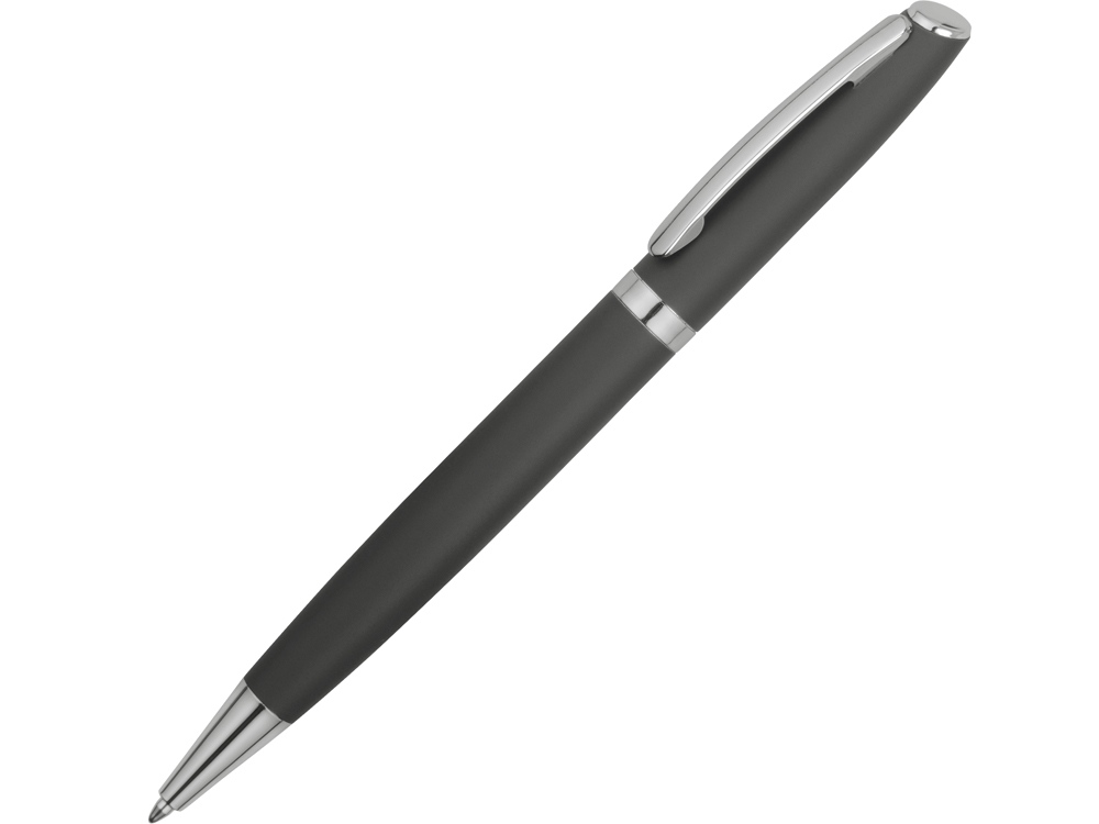Ручка металлическая шариковая Flow soft-touch, серый