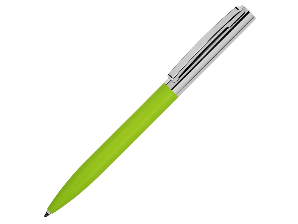 Ручка металлическая soft-touch шариковая Tally с зеркальным слоем, зеленый