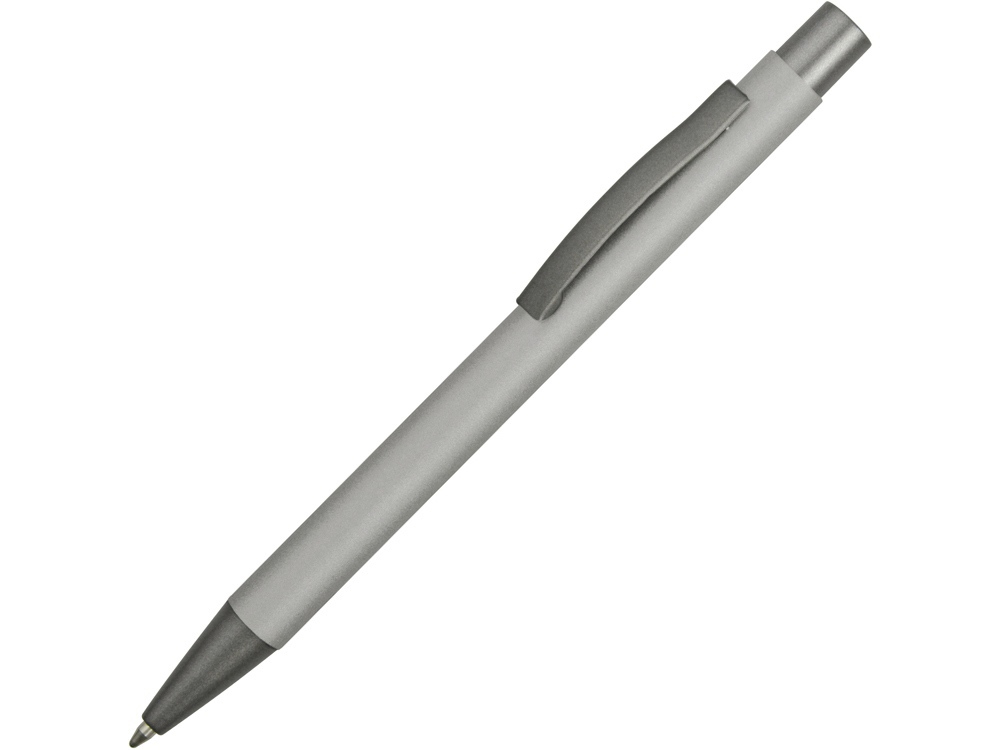 Ручка металлическая soft touch шариковая Tender, серебристый