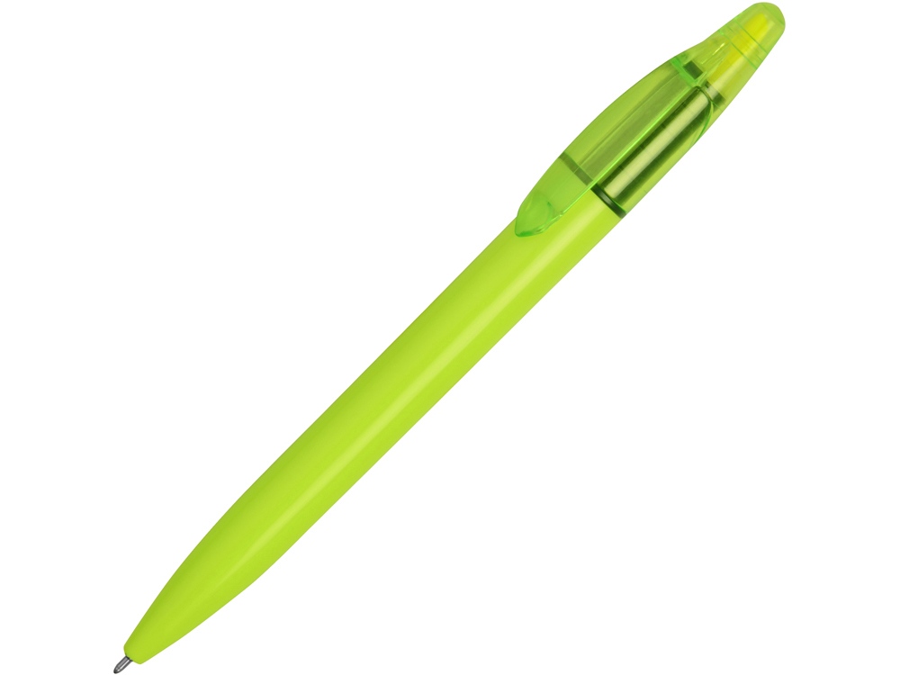 Ручка пластиковая шариковая Mark с хайлайтером, зеленый