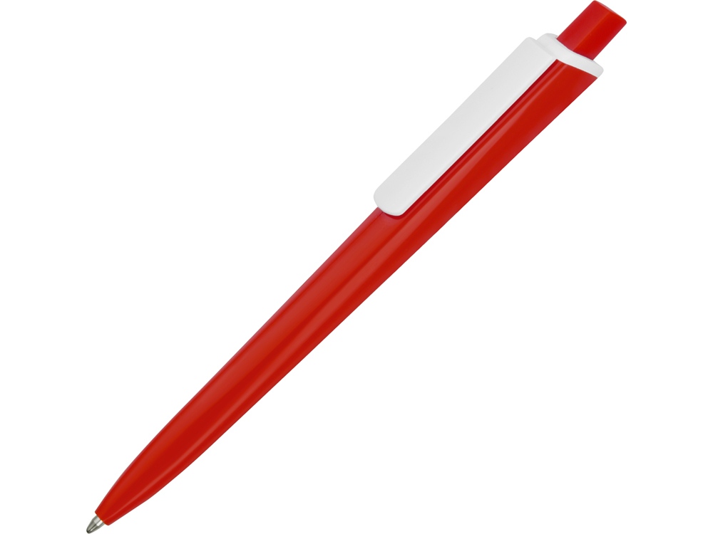 Ручка пластиковая трехгранная шариковая Lateen, красный