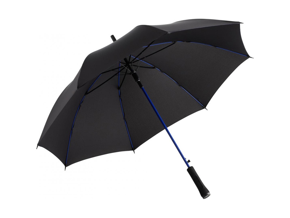 Зонт-трость 1084 Colorline с цветными спицами и куполом из переработанного пластика, синий