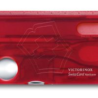 Швейцарская карточка VICTORINOX SwissCard Nailcare, 13 функций, полупрозрачная красная