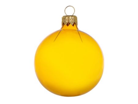 Стеклянный шар желтый, заготовка шара 6 см, цвет 21