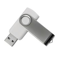 USB flash-карта "Dot" (16Гб), белый, 5,8х2х1,1см,пластик металл