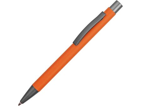 Ручка металлическая soft touch шариковая Tender, оранжевый