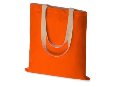 Сумка для шопинга Twin двухцветная из хлопка, 180 г/м2, оранжевый