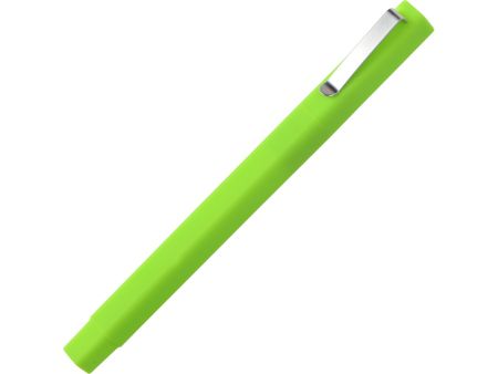 Ручка шариковая пластиковая Quadro Soft, квадратный корпус с покрытием софт-тач, зеленый