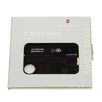 Швейцарская карточка VICTORINOX SwissCard Lite, 13 функций, полупрозрачная чёрная