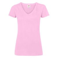 Футболка "Lady-Fit V-Neck T", светло-розовый_XS, 95% х/б, 5% эластан, 210 г/м2