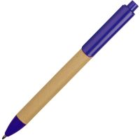 Ручка картонная пластиковая шариковая Эко 2.0, синий