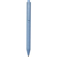 Блокнот B7 Toledo S, синий + ручка шариковая Pianta из пшеничной соломы, синий