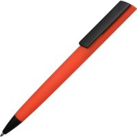Ручка пластиковая soft-touch шариковая Taper, красный