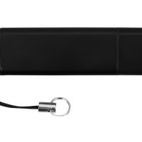 Флеш-карта USB 2.0 16 Gb металлическая с колпачком Borgir, черный