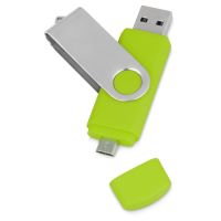 USB/micro USB-флешка 2.0 на 16 Гб Квебек OTG, зеленый