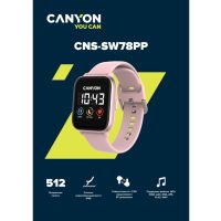 Смарт-часы со встроенным плеером Canyon SaltSW-78, розовый