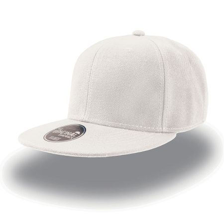 Бейсболка "SNAP BACK", 6 клиньев, пластик.застежка, белый, 100% п/э,100% х/б, 400 гр/м2