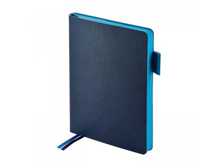 Ежедневник недатированный А5 Boston, синий (голубой обрез)