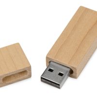 Флеш-карта USB 2.0 16 Gb Woody с магнитным колпачком, натуральный