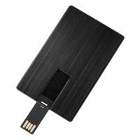 Флеш-карта USB 2.0 16 Gb в виде металлической карты Card Metal, черный