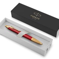 Шариковая ручка Parker IM Premium K318  Red GT, стержень: M, цвет чернил: blue, в подарочной упаковке.