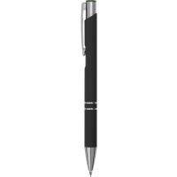 Ручка металлическая шариковая Legend Mirror Gum софт-тач с цветным слоем, черный / зеленый