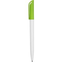 Ручка пластиковая шариковая Миллениум Color CLP, белый/зеленый