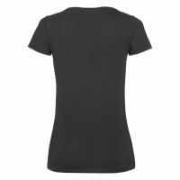 Футболка "Lady-Fit V-Neck T", черный_L, 95% х/б, 5% эластан, 210 г/м2