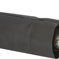 Montebello 21-дюймовый складной зонт с автоматическим открытием/закрытием и изогнутой ручкой, черный